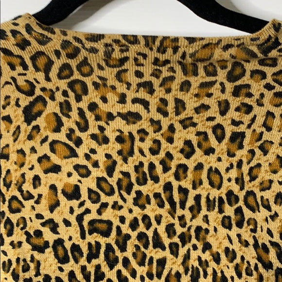 White Stag Animal Print Thin Button-Down Sweater - Picture 7 of 8